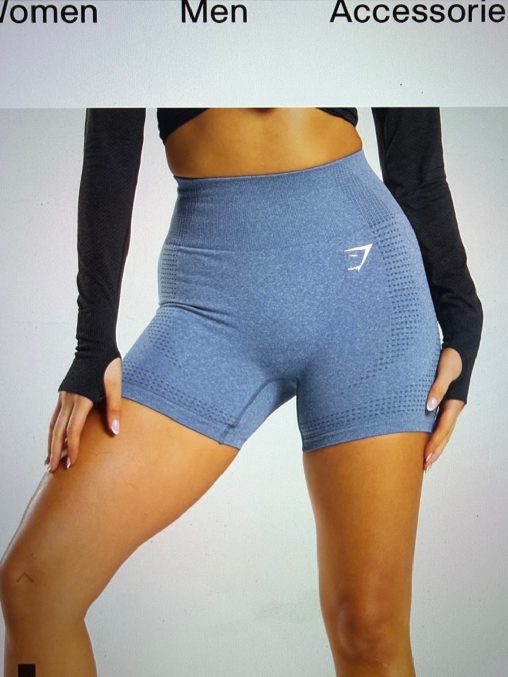 Gymshark Vital Seamless shorts - Evening Blue Mark
